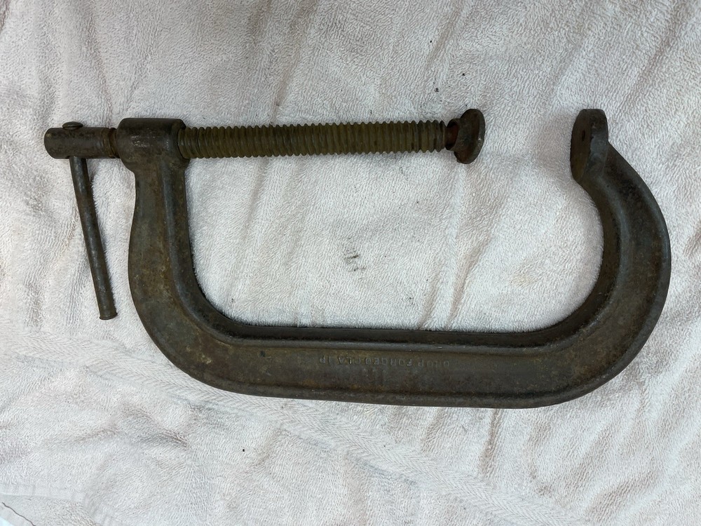 VINTAGE C-CLAMP 8" LARGE CLAMP DROP FORGED