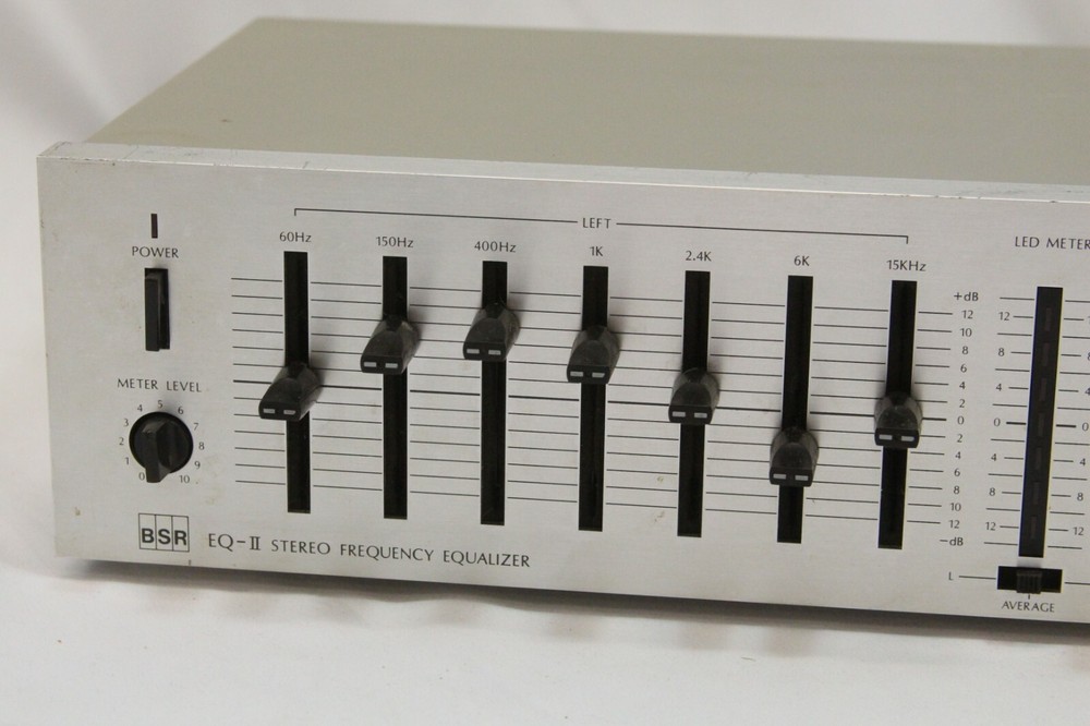 BSR EQ-2 Stereo Equalizer Silver Face Tested Guaranteed