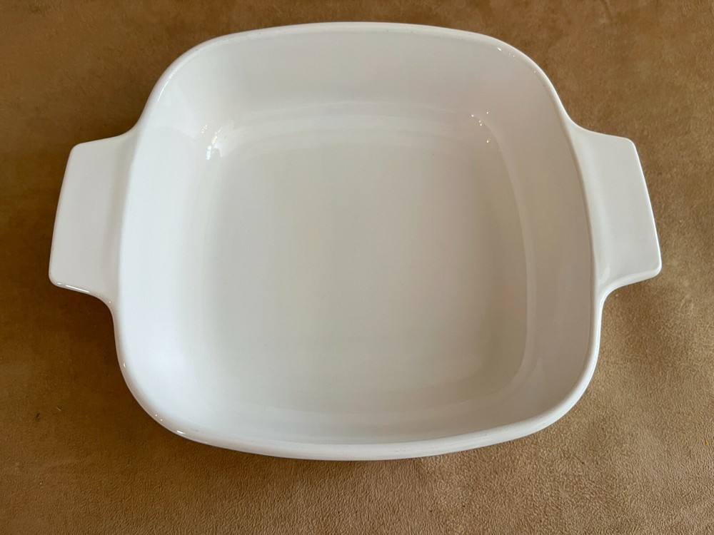 Corning Ware Solid White 1 Qt Casserole Baking Dish A-1-B Pyrex Lid vintage