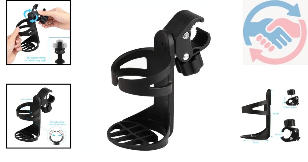 Multi-Use 360° Rotatable Stroller Cup Holder - Perfect for Active Lifestyles