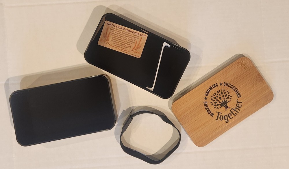Wheat-Fiber Bento Box Single Compartment Two Stackable Boxes