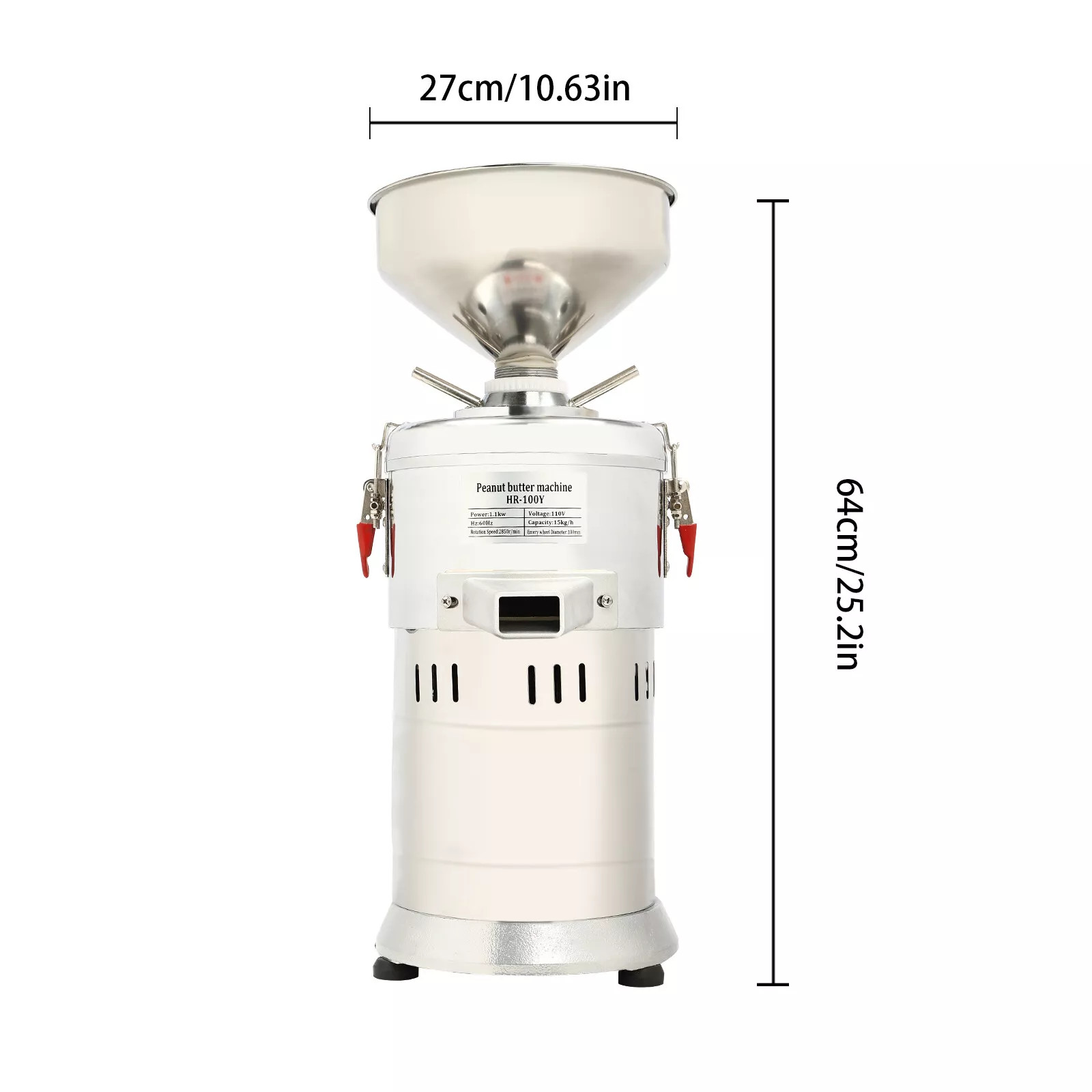 Electric Sesame Sauce Grinder Commercial Peanut Butter Grinding Maker 1100W 110V