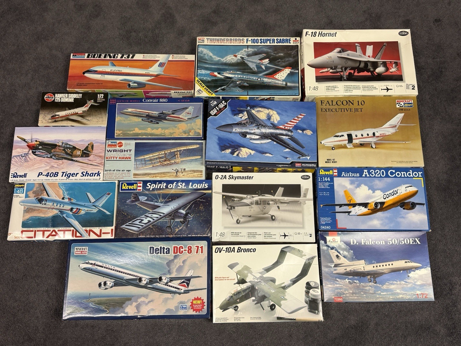 Lot of 16 Military Aircrafts & Airplane Jumbo Jets Models All New Mixed Scale