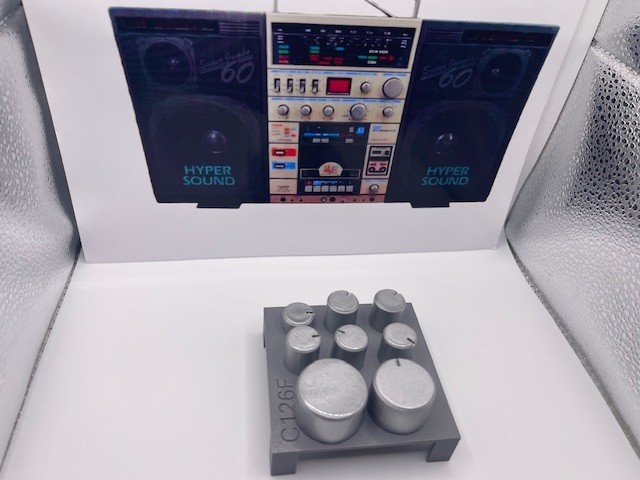 Ghetto Blaster/Conion C126F/Parts/Replica knobs/Updated True Chrome finish