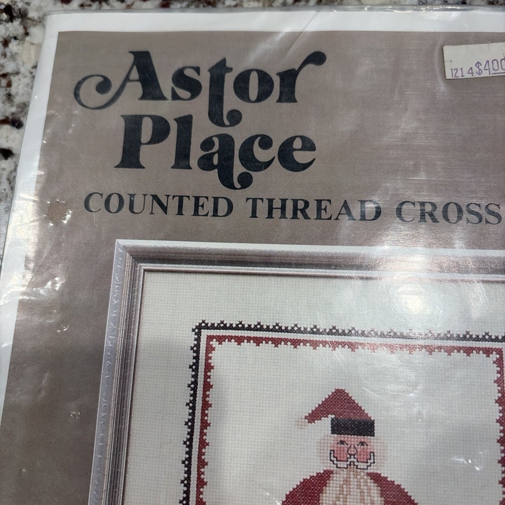 Astor Place Red St. Nicklaus Counted Cross Stitch Pattern Graph Christmas