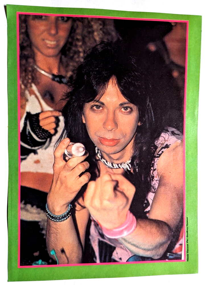 KISS / VINNIE VINCENT / 1980'S MAGAZINE FULL PAGE PINUP POSTER CLIPPING