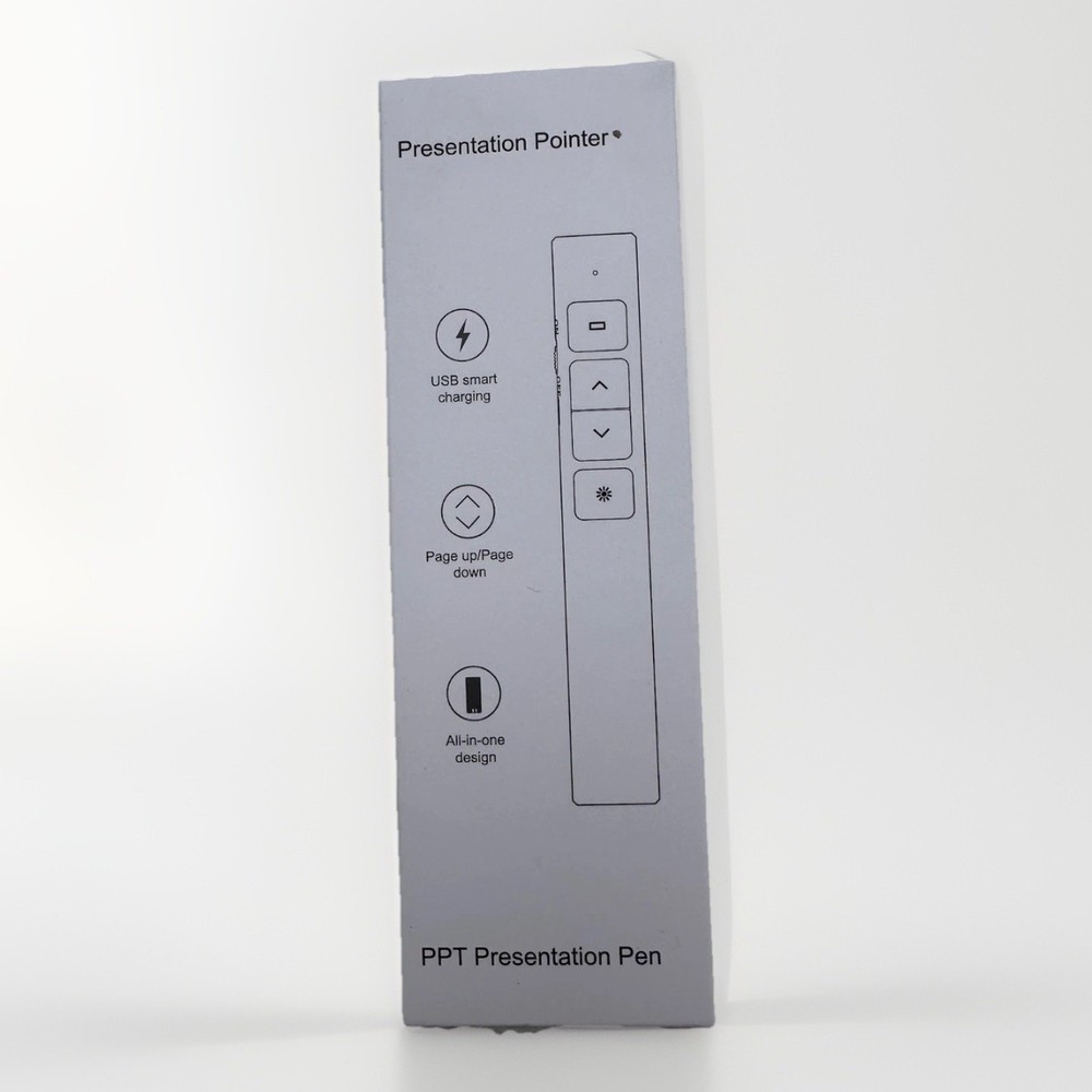 2.4 GHz Wireless Presenter with Red Pointer RF Remote Control Rechargeable Green