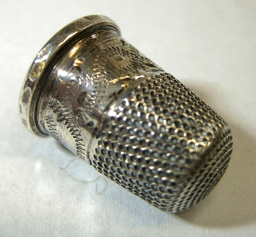 Antique Silver Childs Thimble rare