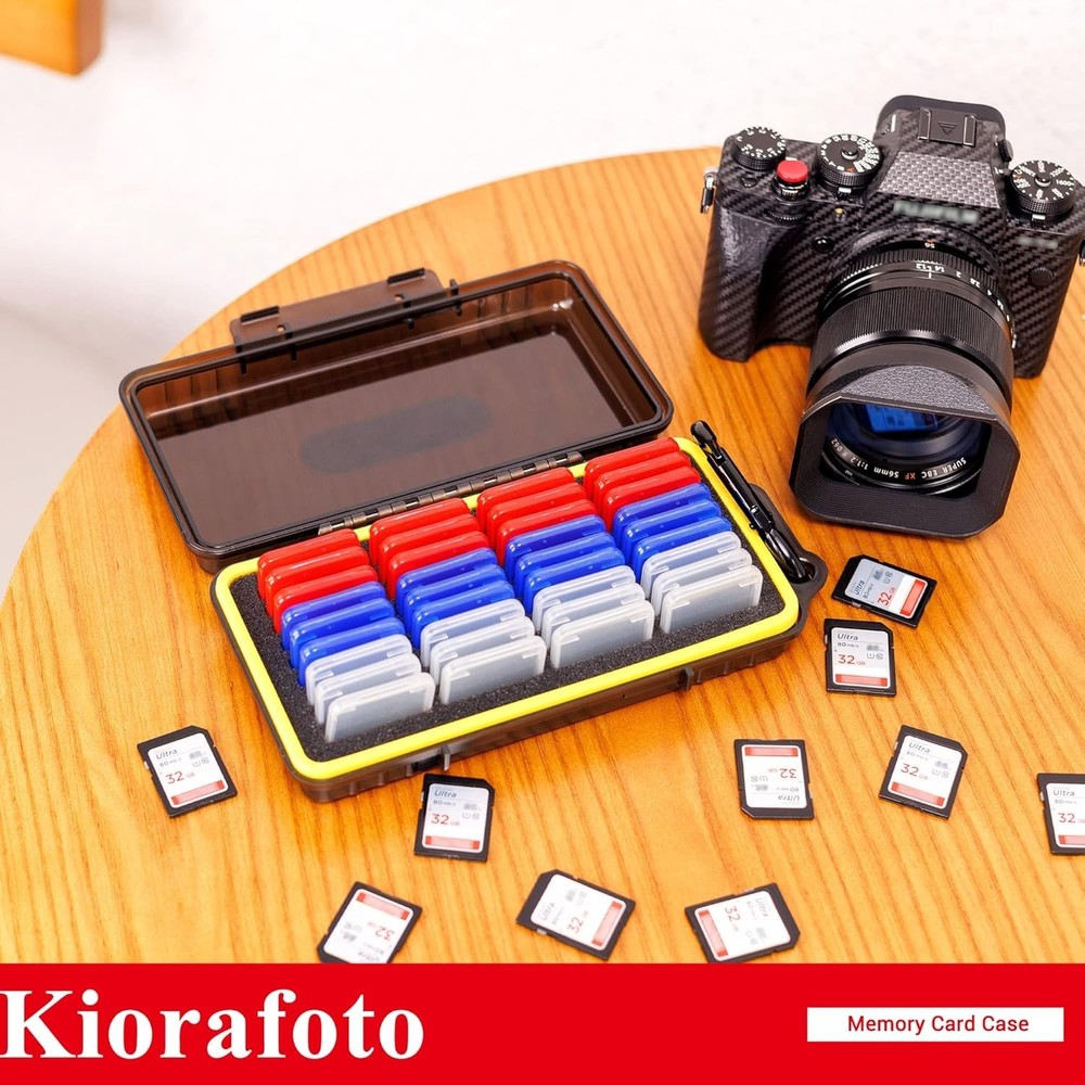 Compact SD Card Case for 36 Cards, Water-Resistant