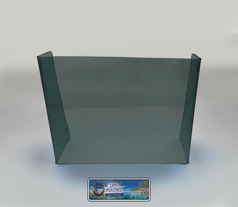 New Generic Center Console Boat Smoke Windshield 20 1/2 inside Size, 1/4" Thick