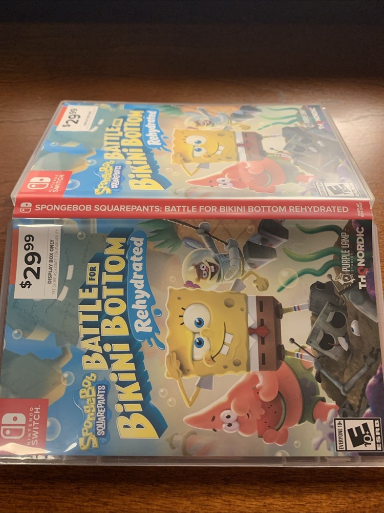 SpongeBob Battle For Bikini - Nintendo Switch Display Box Authentic RARE No Game