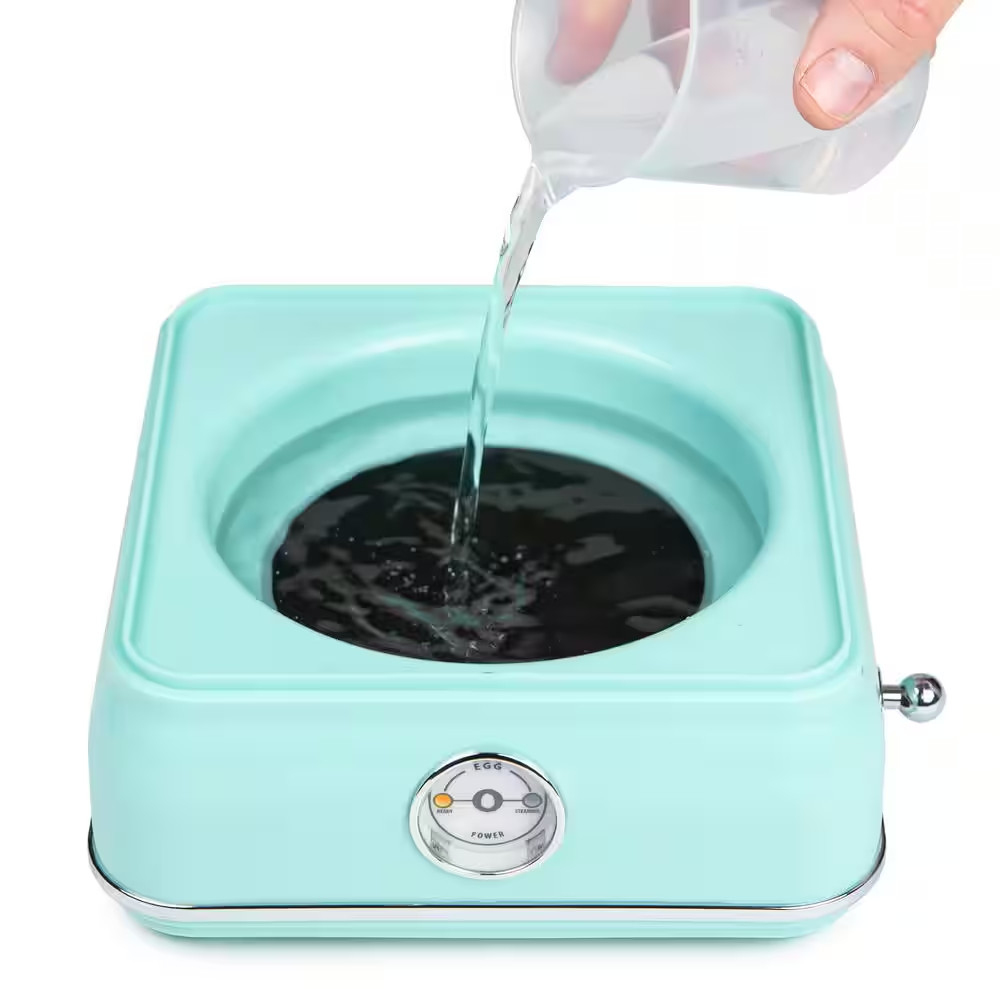 14-Egg Blue Egg Cooker with Built-In Timer