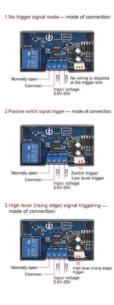 ZK-KTD2 DC 5V-30V Relay Switch Cycle Timing Delay Relay Switch Module