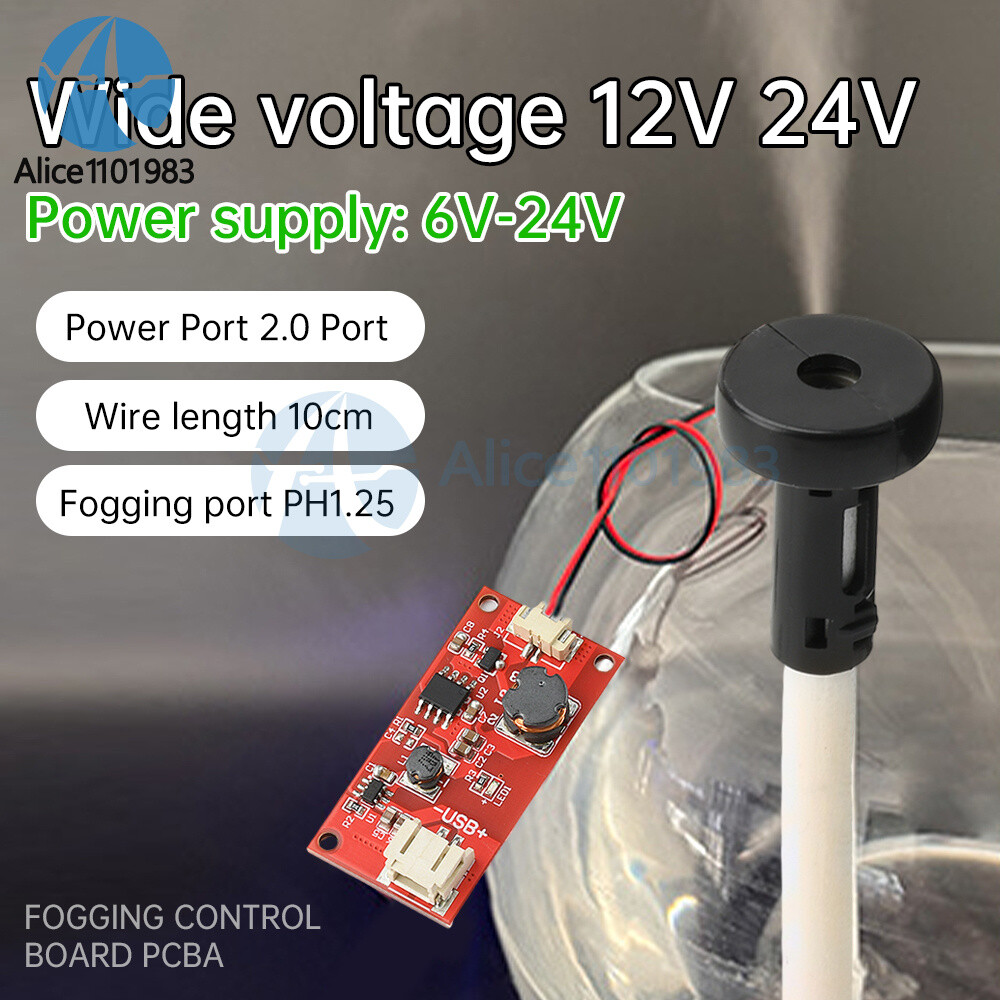 DC6-24V Humidifier Mist Maker Driver Circuit Board Ultrasonic Atomization Module