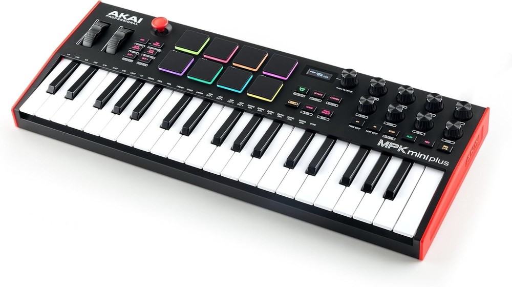 Versatile MPK Mini Plus MIDI Controller - 37 Keys, 8 Pads, Built-in Sequencer