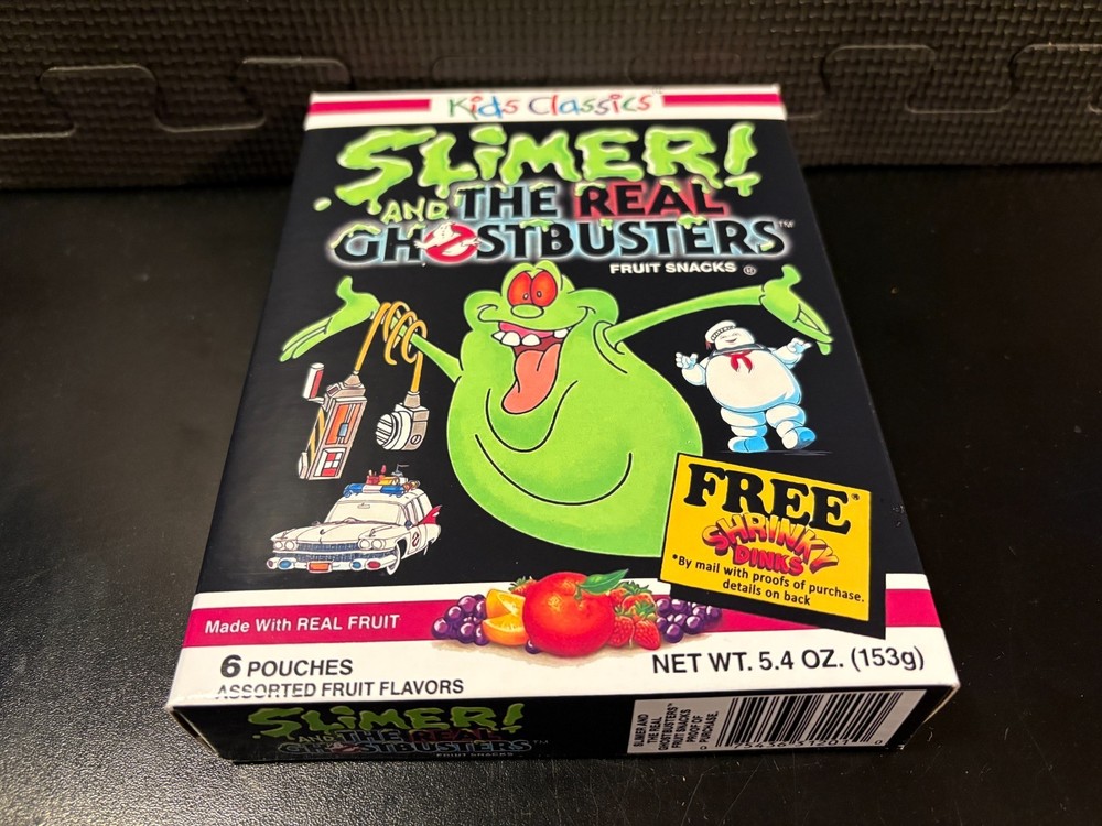 Slimer and the Real Ghostbusters fruit snacks - Empty custom design display box