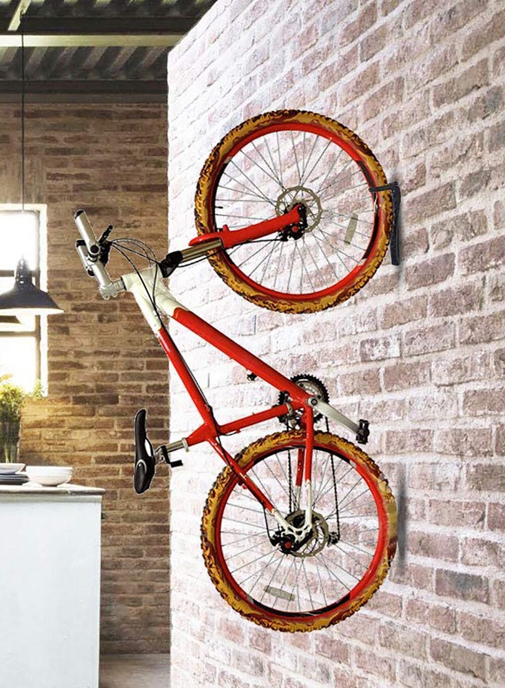 Dirza Wall Mount Bike Rack Hook (Hangs from Tire) 65 lb max.