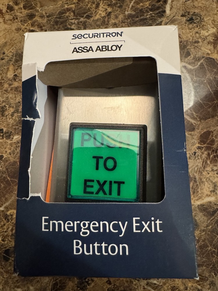 Securitron Assa Abloy EEB2 Emergency Exit Button w/30-Sec Timer SG and Lenses