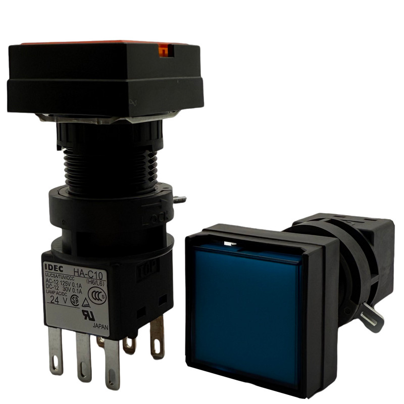 IDEC HA-C50 Square Lighted Button Switch 16MM 24V 1A1B