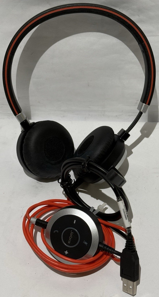 Jabra Evolve 40 Wired Stereo USB Headset HSC017 W/ Controller ENC010