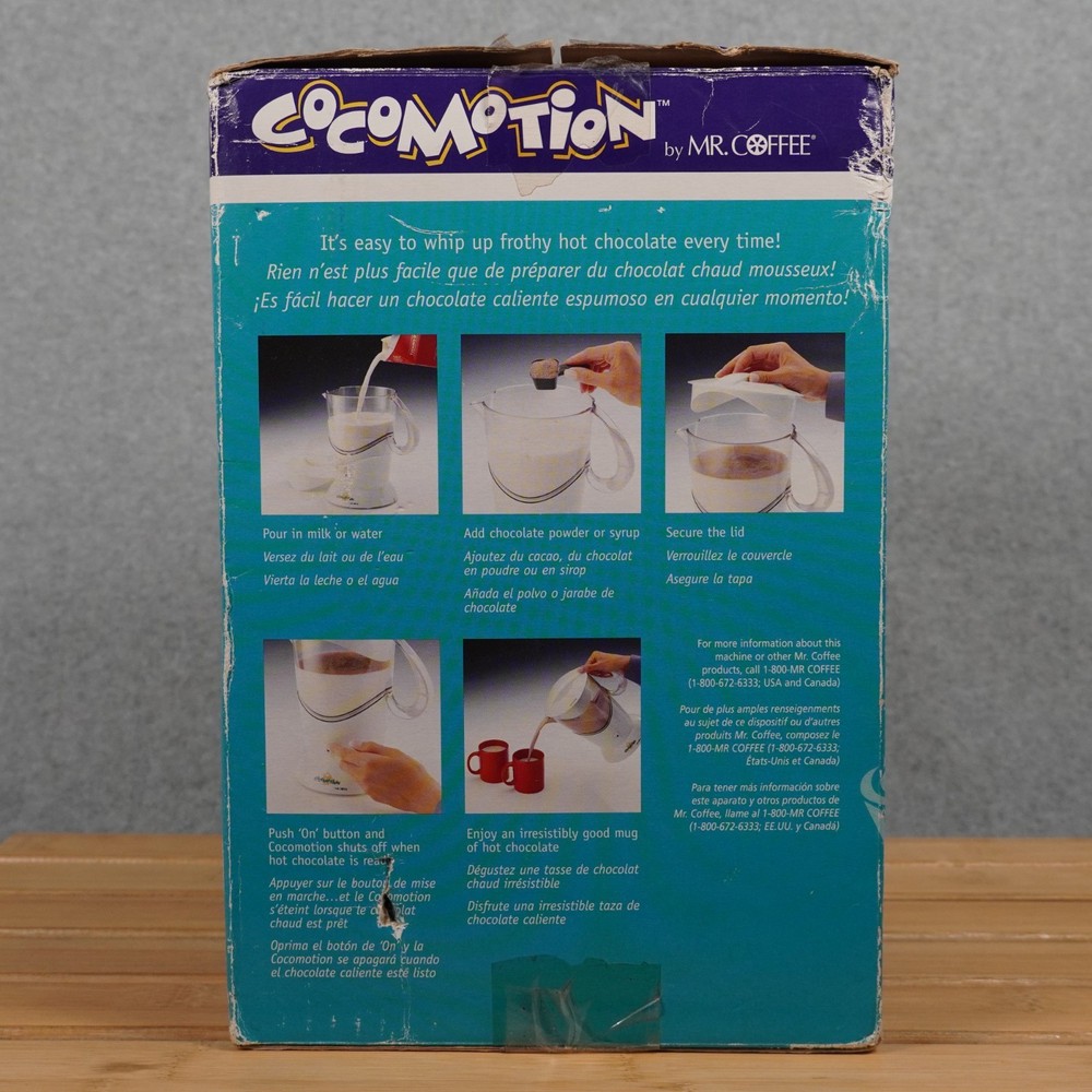 Mr. Coffee CocoMotion HC4 Automatic Hot Chocolate Maker 4 Cups Open Box NEW