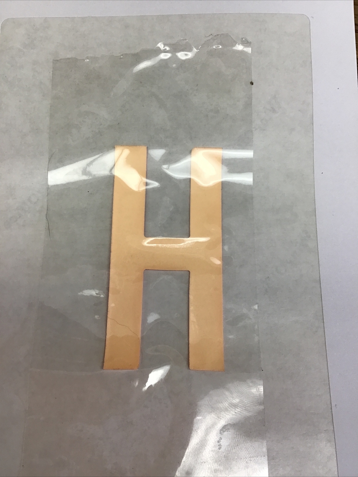 Firefighter / EMT Turnout Coat Reflective Iron-On Letter “H”Orange/Red D-6