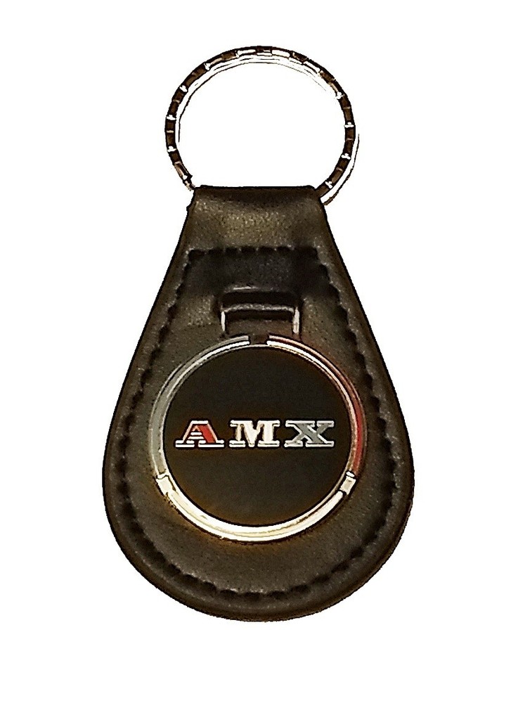 AMX KEYCHAIN - STITCHED LEATHER KEY FOB - NICE