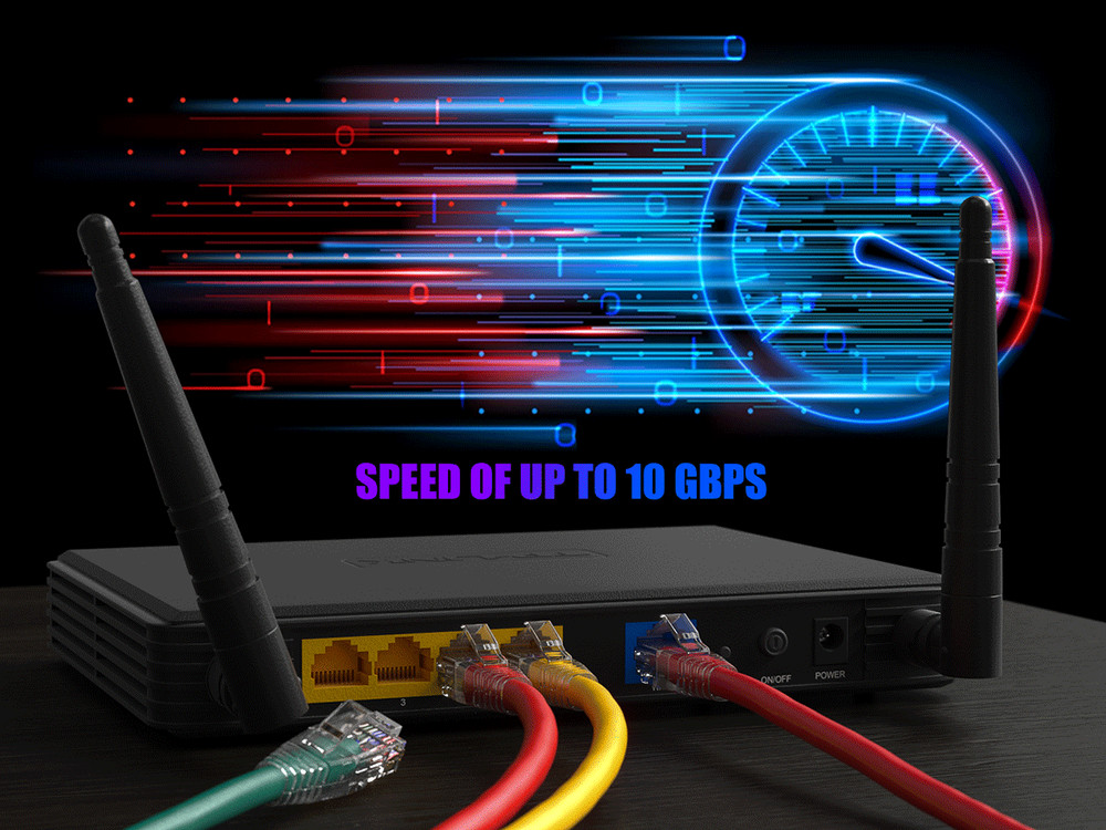 20ft Cat6 Ethernet Patch Cable with Clear Boot, UTP, Pure Bare Copper, Red