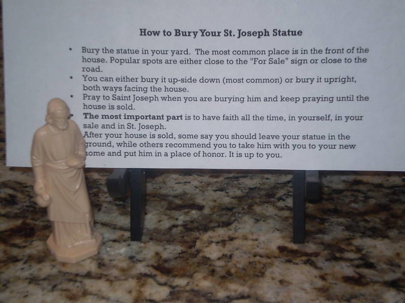NEW St Joseph Statue Catholic Tradition BURYING IMPROVE HOME SELLING w prayer