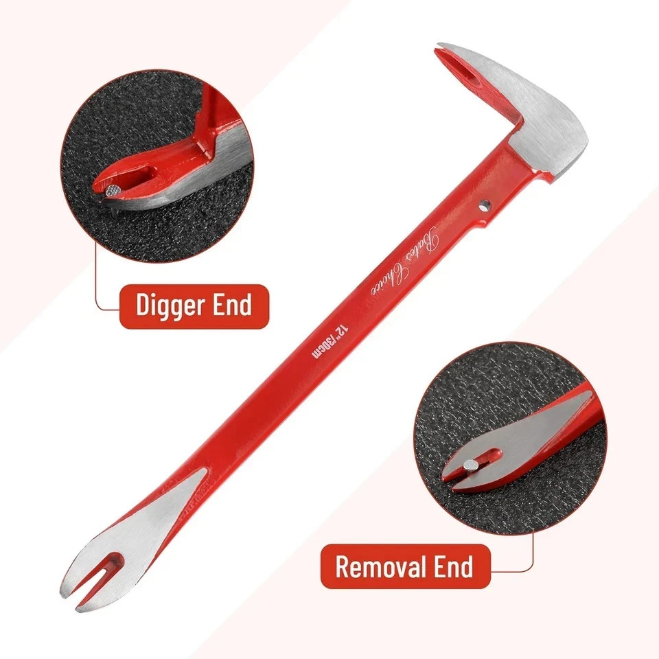 - Pry Bar Nail Puller Set, 3 Pack, 8"/10"/12", Nail Puller Tool, Small Pry