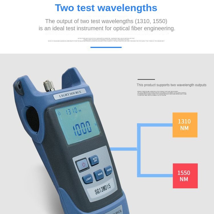 Fiber Optic Laser Red Light Source FTTH Fiber Tester Communication Tools Handhol
