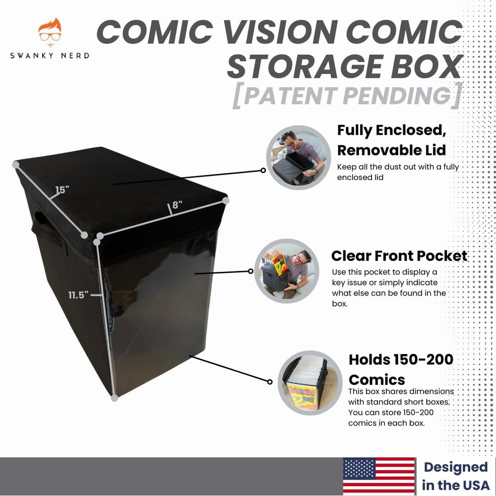 Comic Vision Comic Book Storage Box and Comic Book Display [Patent Pending] - Re