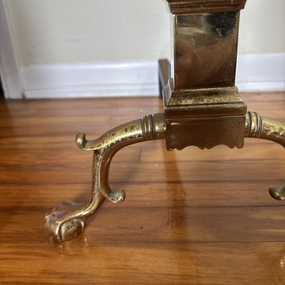 Virginia Metalcrafters - Solid Brass Andirons , Claw foot