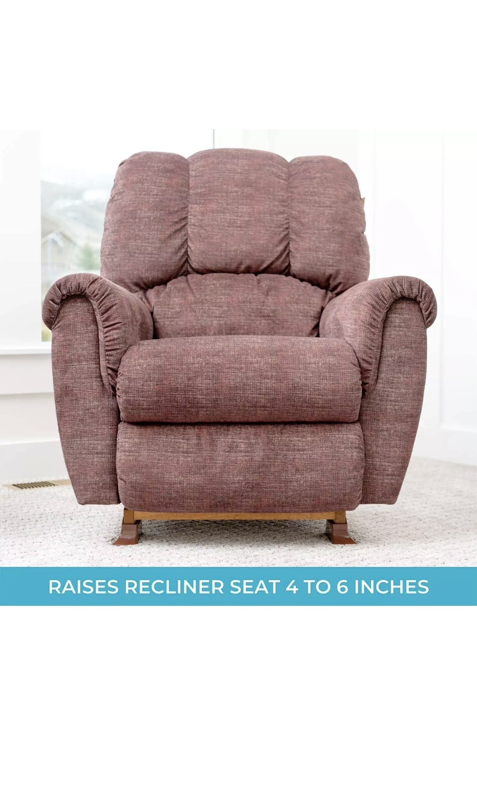 Stander Recliner Risers - Adapatable Slip Resistant Easy Chair Lift - Set of 4