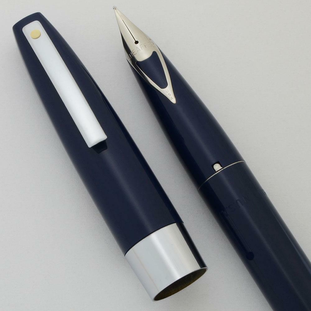 Sheaffer 330 Fountain Pen - Blue, Medium V-Inlay Nib (New Old Stock)