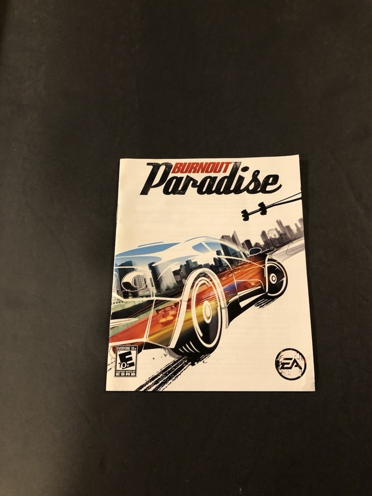 burnout paradise ps3 Manual Only