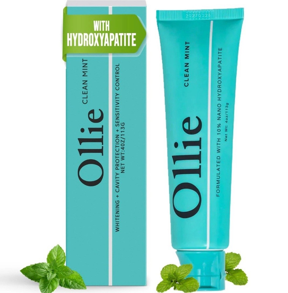 Clean Mint Nano Hydroxyapatite Toothpaste for Teeth Whitening, 10% Hydroxyapa...