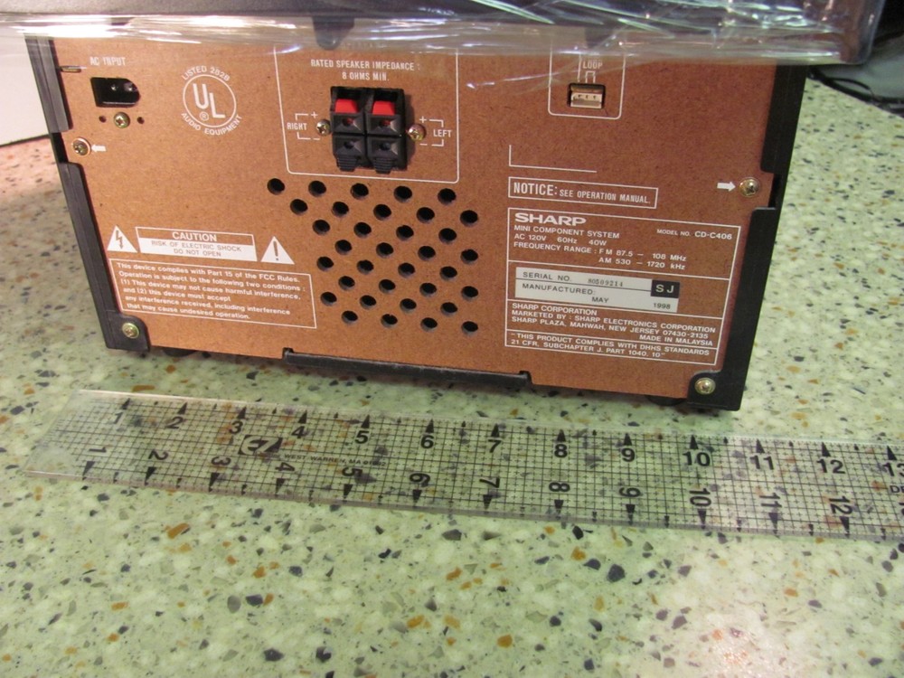 Sharp CD-C406 Mini Component System Stereo System