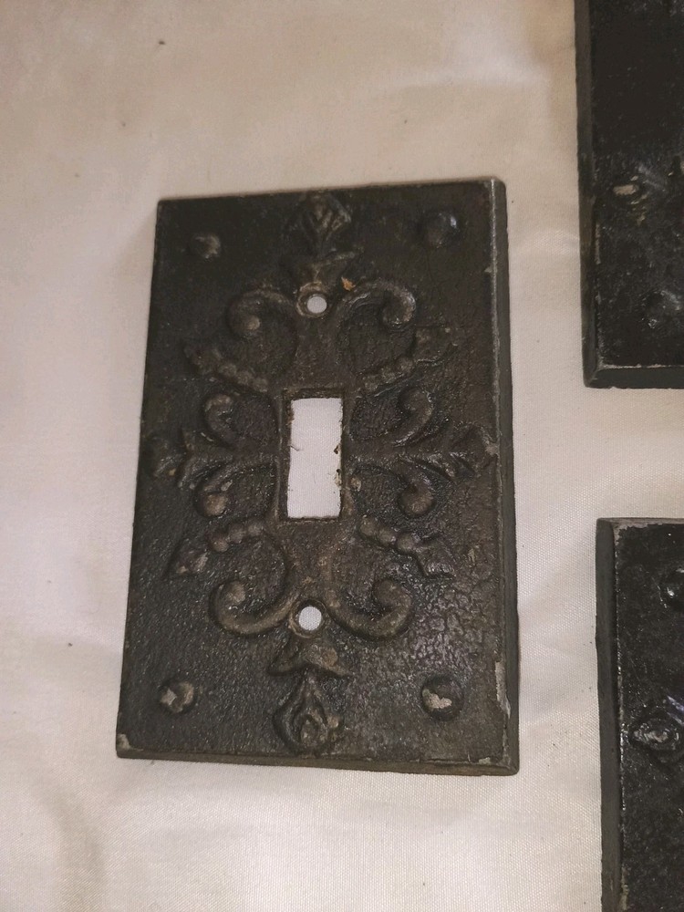 Vintage Solid brass switch plate outlet covers Medieval, Beltrando Designs