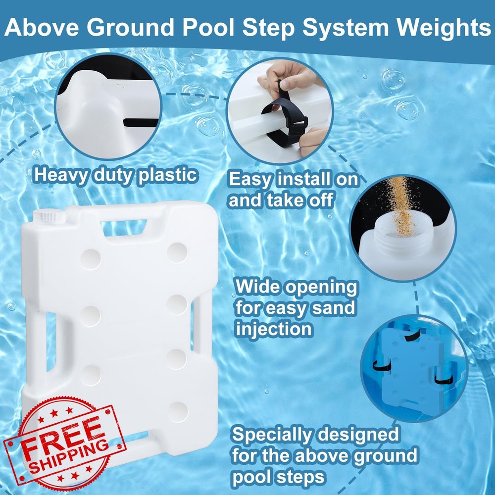 2pc Pool Ladder Weights Above Ground Pool Steps