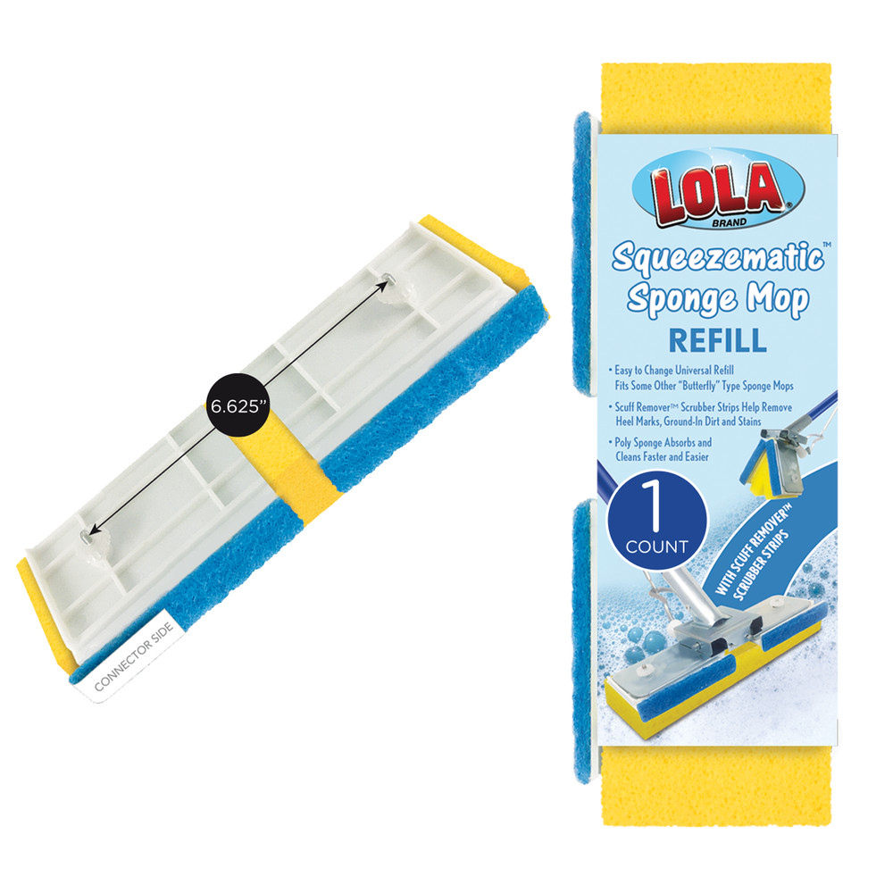 SqueezeMatic Butterfly Mop 9'' Refill - Comparable w/ Quickie TYPE S