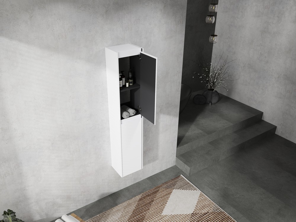 2 Set 12" Bathroom Cabinet Floating Wall Mounted Storage Cabinet Space Saving