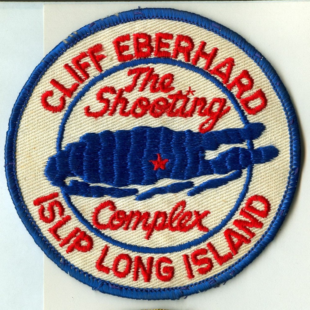 Vintage Cliff Eberhard SHOOTING COMPLEX Embroidered PATCH! Islip Long Island NY!