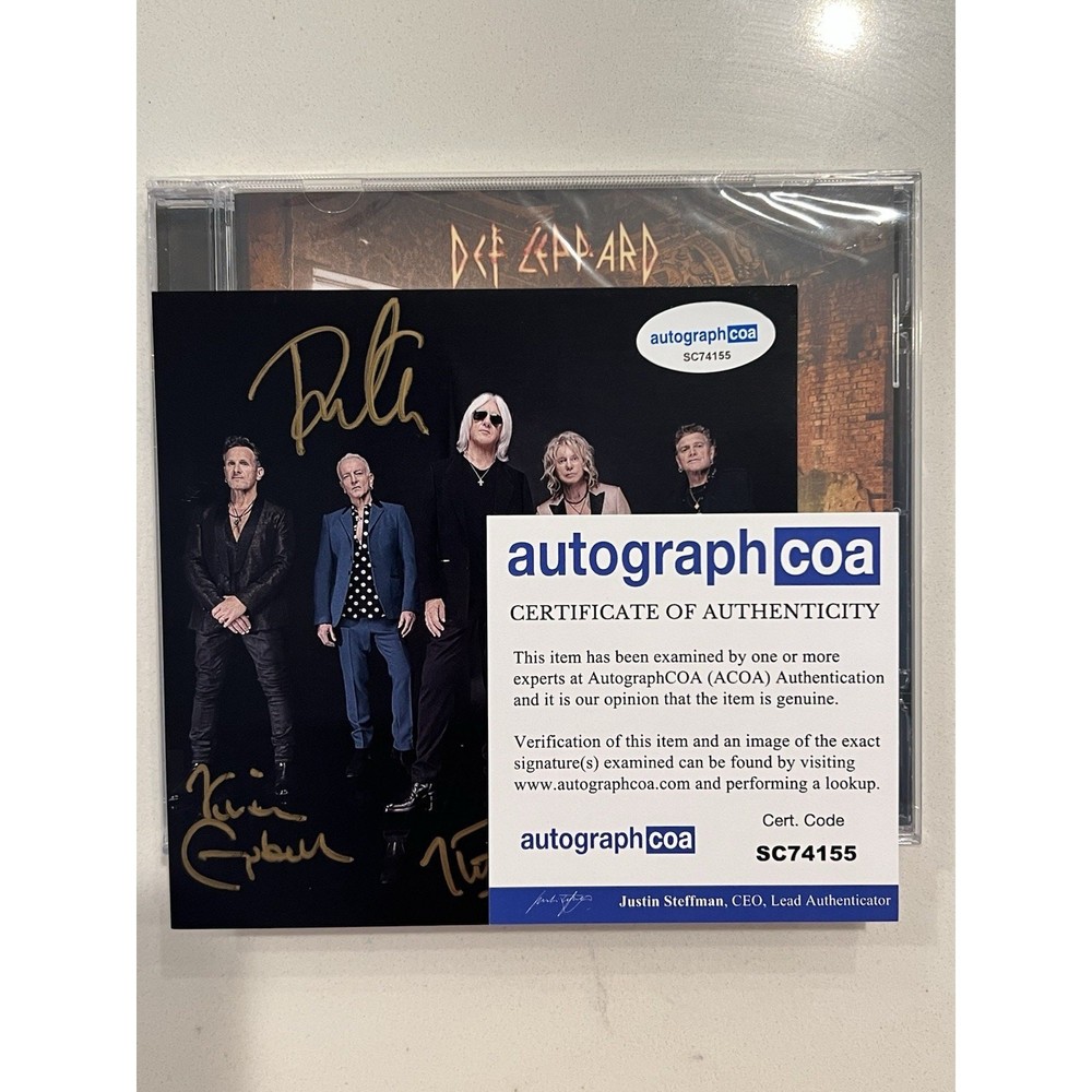 Def Leppard SIGNED Drastic Symphonies CD Autographed ACOA Authenticated #17