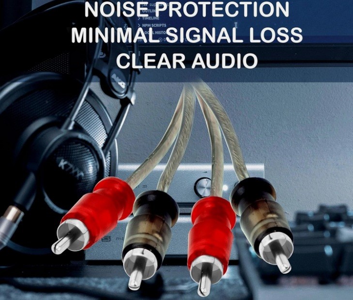 RCA Audio Cable Twisted Pair with Noise Reduction Interconnect Amp Wire From FL.