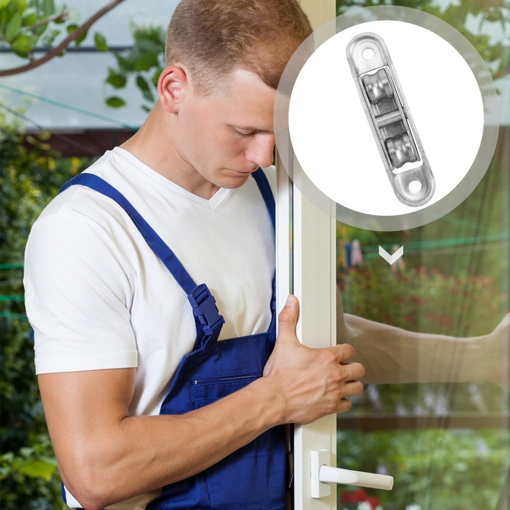 4 Pcs Door Roller Wheel Cabinet Sliding Wheels Push-pull Window Pulley