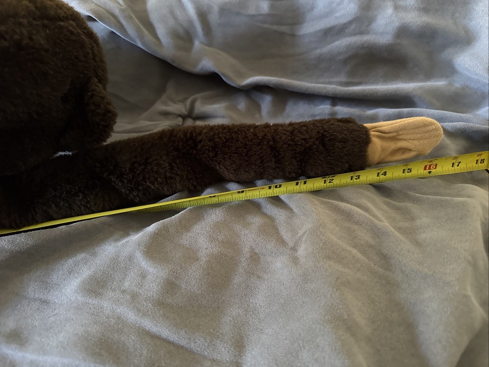 2009 Ruhuf Plush Hugger Monkey Puppet Plush Chimp Realistic 14”
