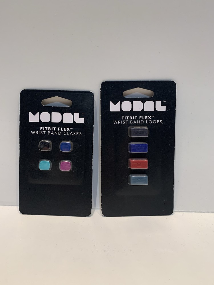 Modal Wristband Loops & Clasps for Fitbit Flex activity tracker￼. 8 Piece,