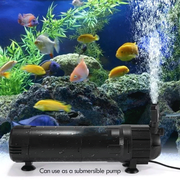 5-IN-1 Internal Aquarium Fish Tank UV Sterilizers Filter Submersible Water Pump