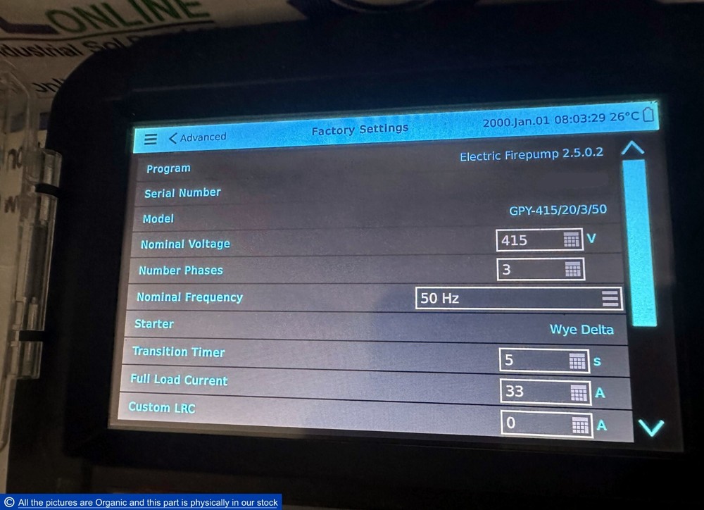 Tornatech GPY-415/20/3/50 ViziTouch 2.0 Diesel & E-Motor Driven Pumps 2.5.0.2